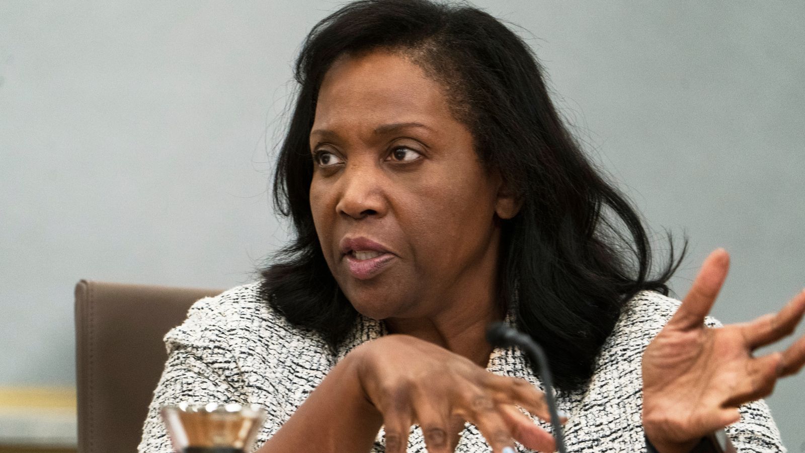 Board of Governors of the Federal Reserve member Lisa Cook is seen at an event in Washington DC. File pic: AP