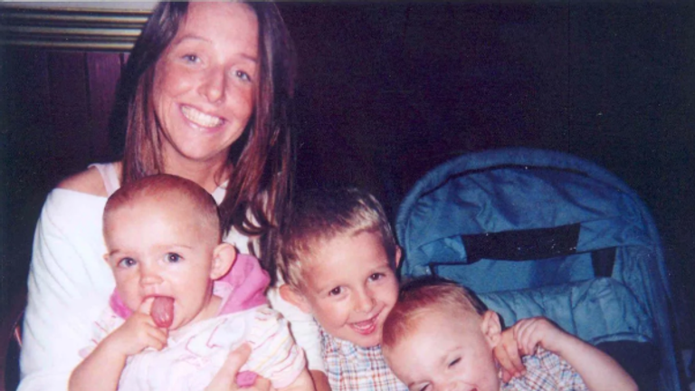 Lucy Hargreaves with her three children