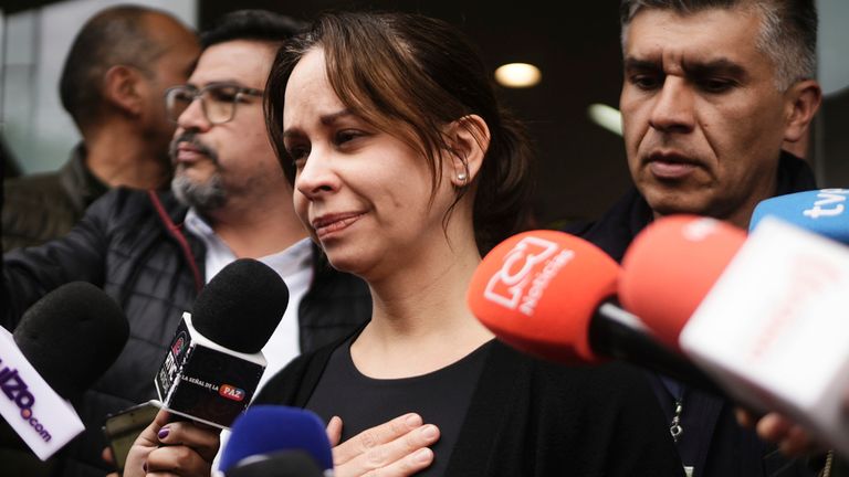 Maria Claudia Tarazona confirmed her husband's death. File pic: AP