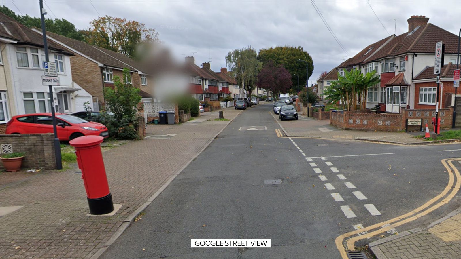 The man was stabbed in Monks Park in Wembley.Pic: Google Street View