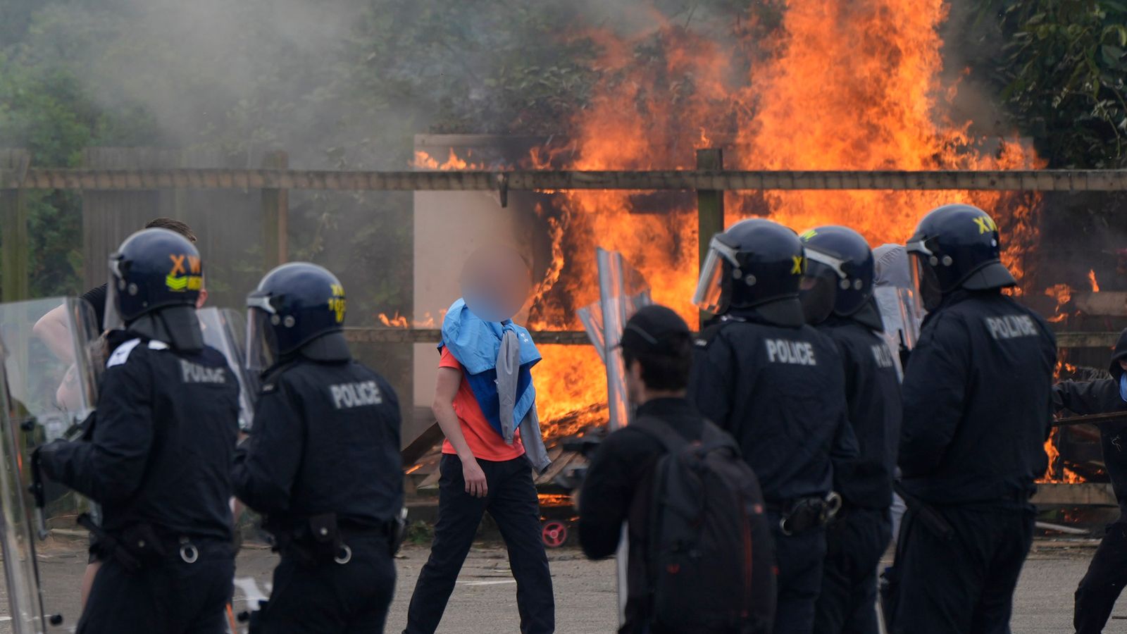 Ski masks and bags full of alcohol: Couple relive watching Rotherham riots unfold on their doorstep | UK News