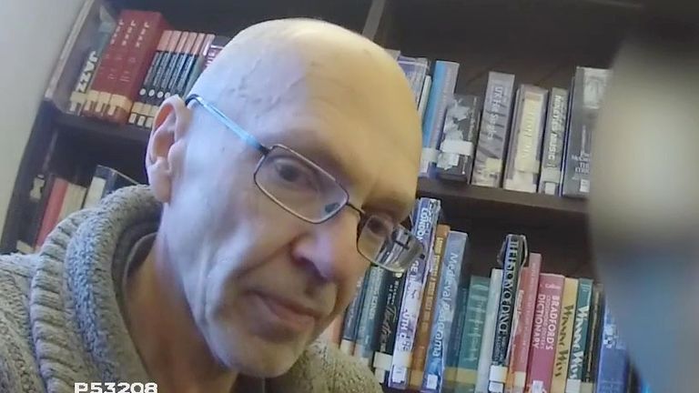 Bodyworn footage of Roy Barclay's arrest.
Pic: CPS/PA