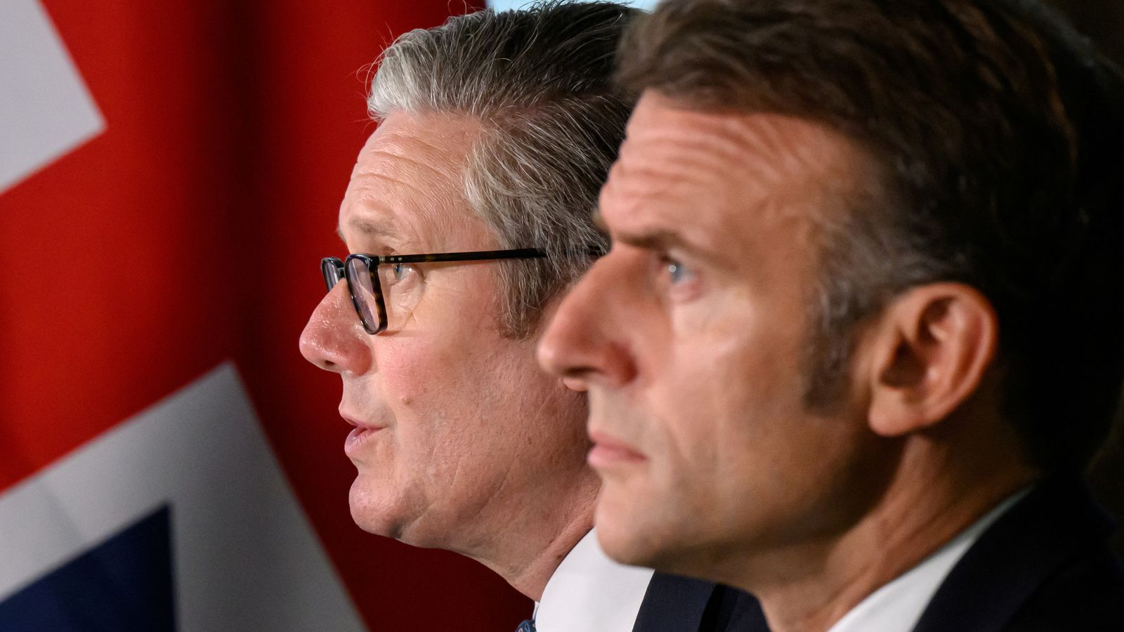 Starmer and Macron are two of the peace-keeping coalition's three chairs. Pic: Reuters