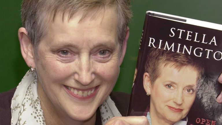 Dame Stella Rimington in 2001, with a copy of her memoirs. Pic: PA