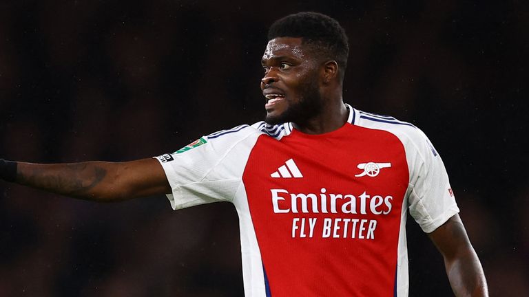 Soccer Football - Carabao Cup - Quarter Final - Arsenal v Crystal Palace - Emirates Stadium, London, Britain - December 18, 2024 Arsenal's T