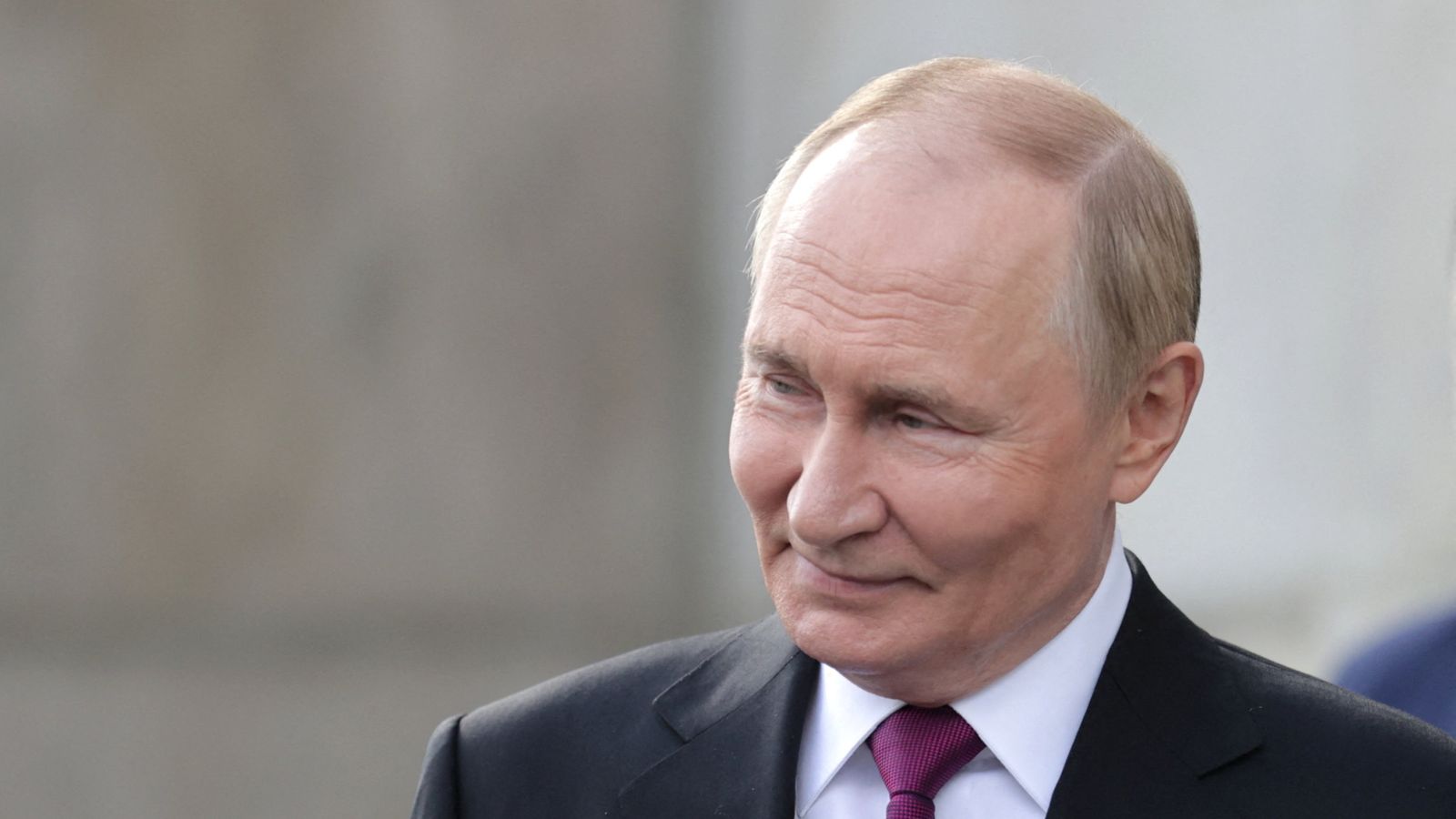 Vladimir Putin in Moscow on Thursday. Pic: Pool via Reuters