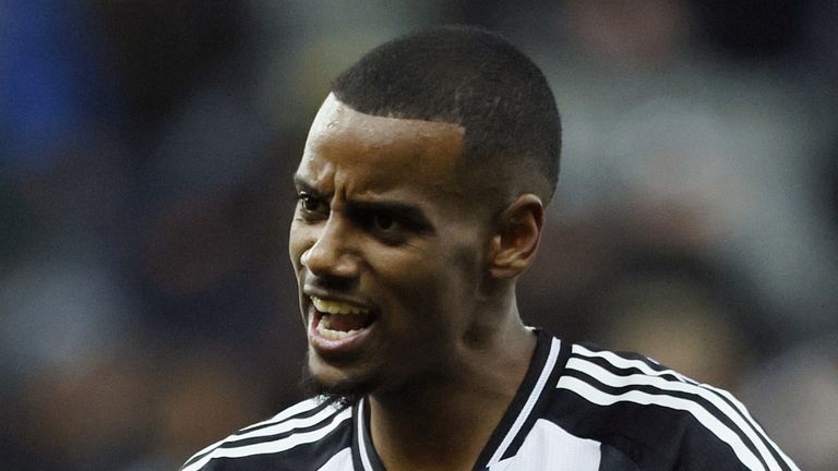 Newcastle United's Alexander Isak reacts during the Premier League match at St James' Park, Newcastle upon Tyne.