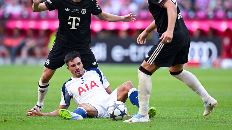 Spurs started Joao Palhinha, who gave away a first half penalty against his parent club