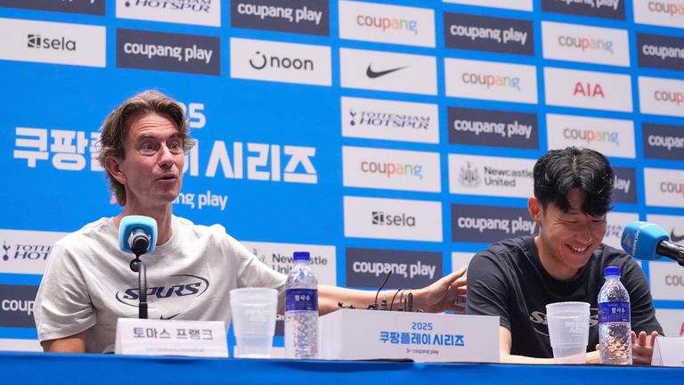 Thomas Frank was with Son in the press conference when he announced his decision