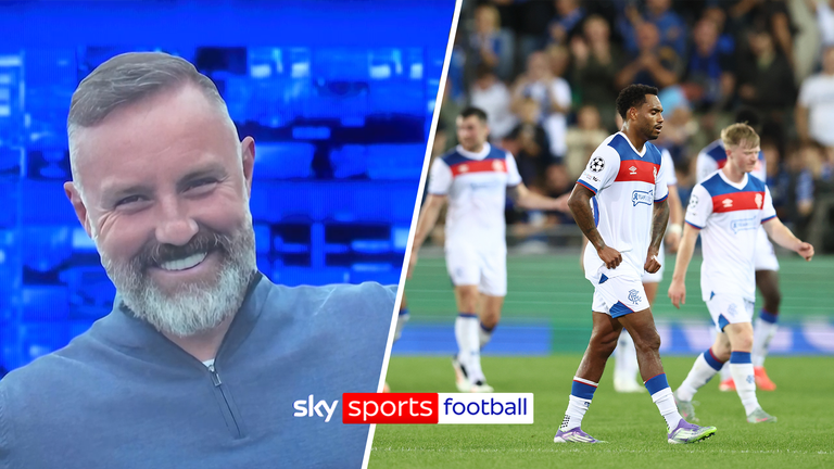 Kris Boyd abandons the Sky Sports studio and leaves a cupboard cut out in his place over Rangers disastrous scoreline against Club Brugge