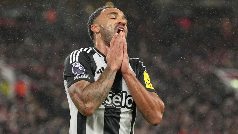 Callum Wilson rues a missed chance at Anfield