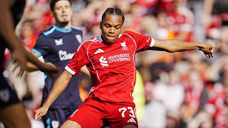 Liverpool winger Rio Ngumoha scored the opener vs Athletic Cliub