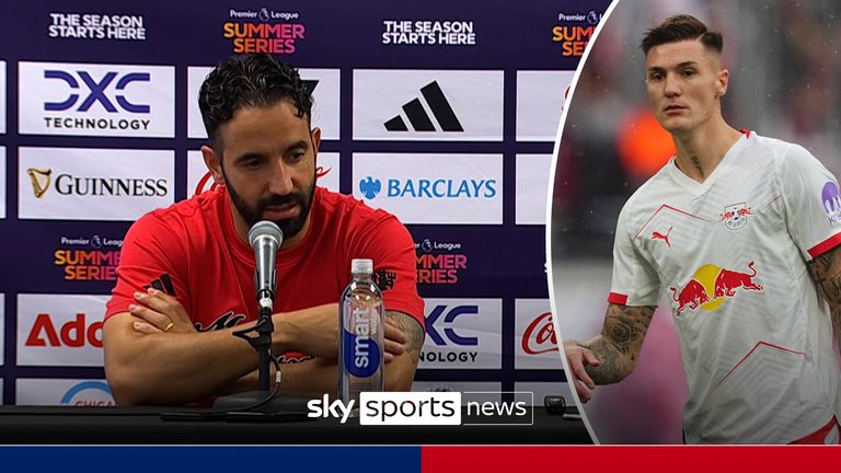 Manchester United manager Ruben Amorim talks Benjamin Sesko interest and Rasmus Hojlund future