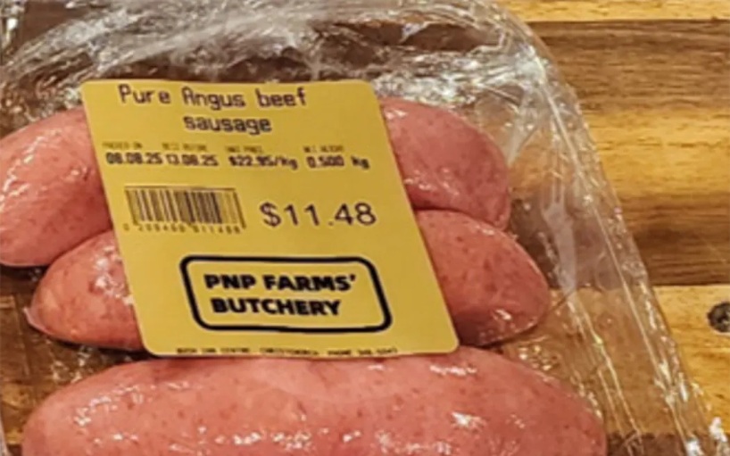 PNP Farms Butchery Angus beef sausages. Photo: Supplied / MPI