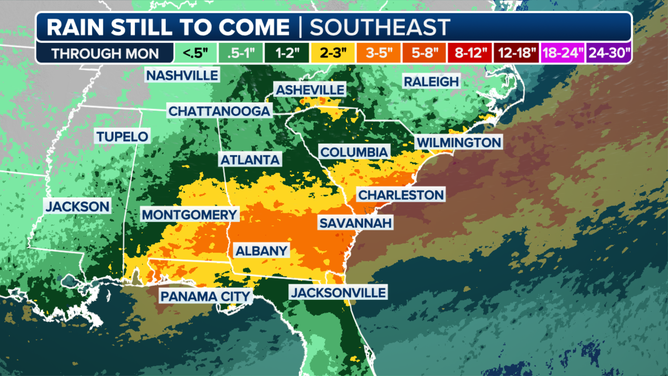 Southeast Rain Forecast