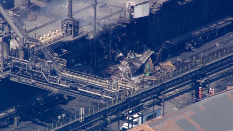 Explosion at US Steel coking plant in Pennsylvania leaves people trapped under rubble