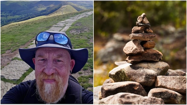 This hiker kicks over people's picturesque stone stacks. But he's got a good reason