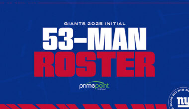 Giants announce initial 53-man roster for 2025