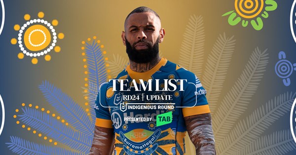 NRL Team List Update: Round 24 - Parramatta Eels