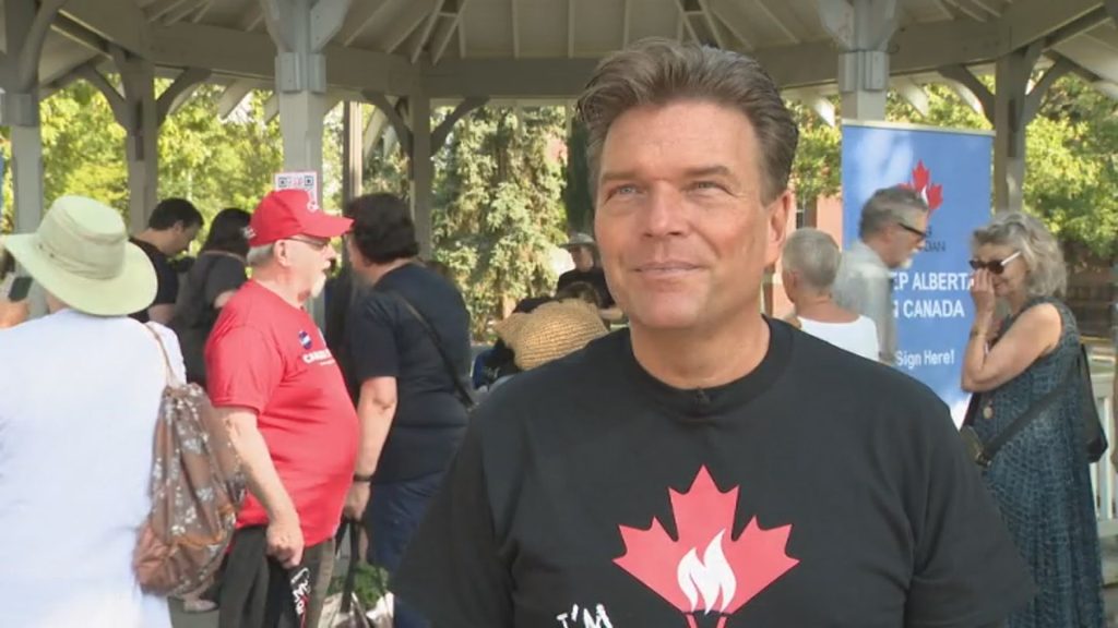 Forever Canadian petition organizer Thomas Lukaszuk speaks in an interview with CityNews in Edmonton on Saturday, Aug. 2, 2025