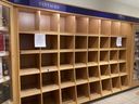 The shelves where American wine and spirits used to be inside LCBO stores are now empty as a result of being pulled off shelves in respond to the Trump tariffs -- Joe Warmington photo