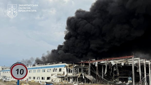 Russia strikes targets in western Ukraine, hits electronics factory