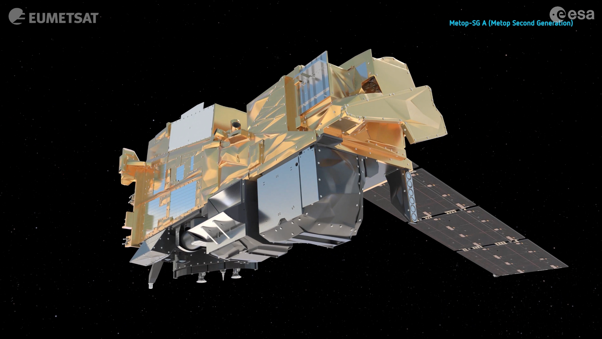 An artist's impression of Metop-SG A1 in orbit