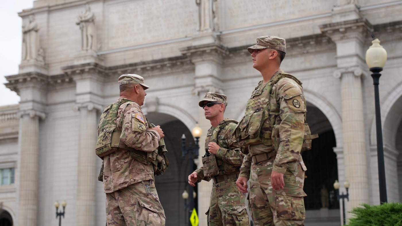 Trump says he's going on patrol in DC with the National Guard : NPR