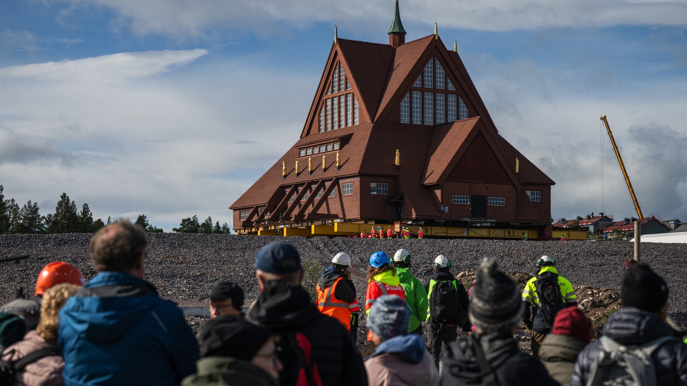 Sweden is moving the 113-year-old Kiruna Church to save it : NPR