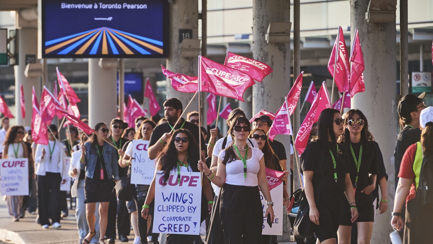 Air Canada suspends operations as flight attendants go on strike : NPR