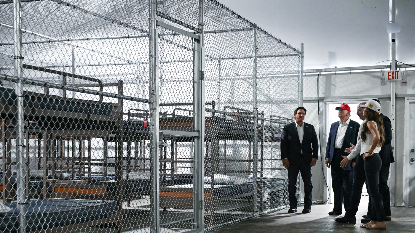 Judge halts construction at Florida's 'Alligator Alcatraz' : NPR