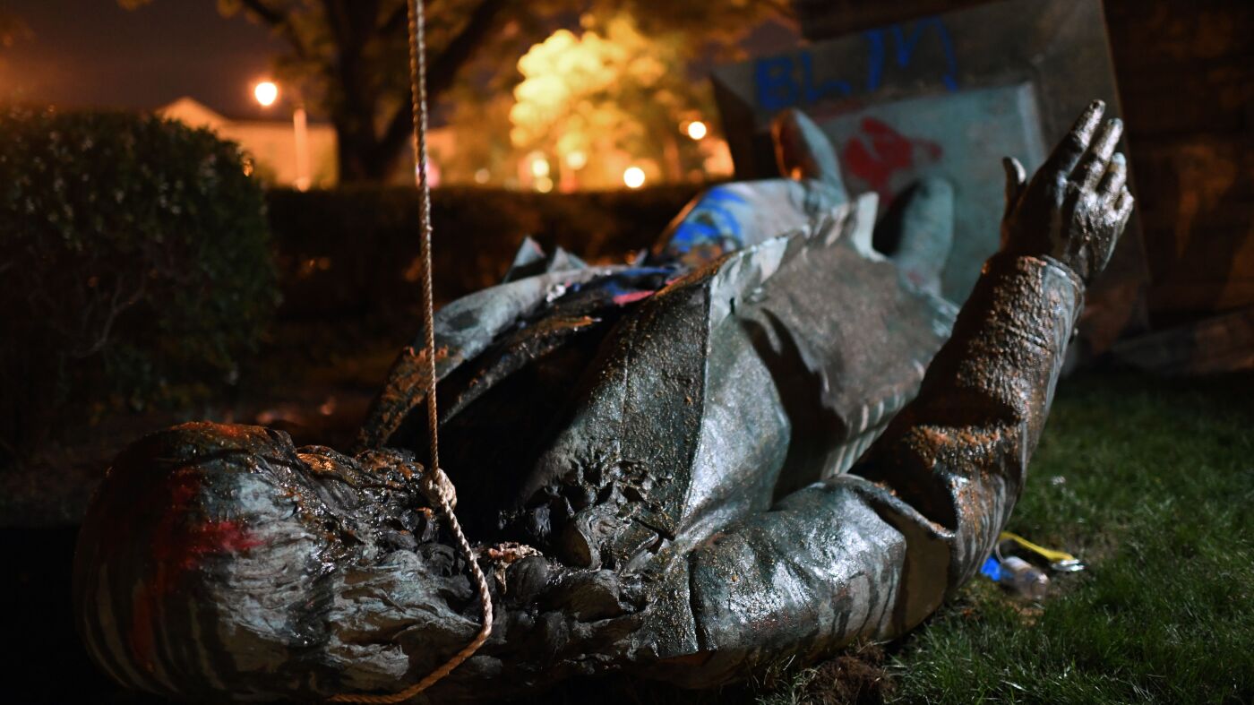 National Park Service is reinstalling a toppled statue of a Confederate general : NPR