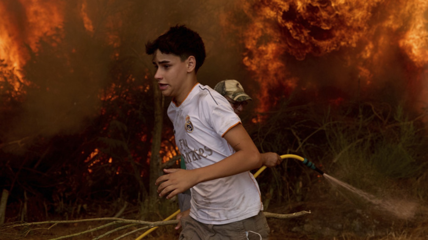 Spain wildfires hit record even as heat wave ends : NPR