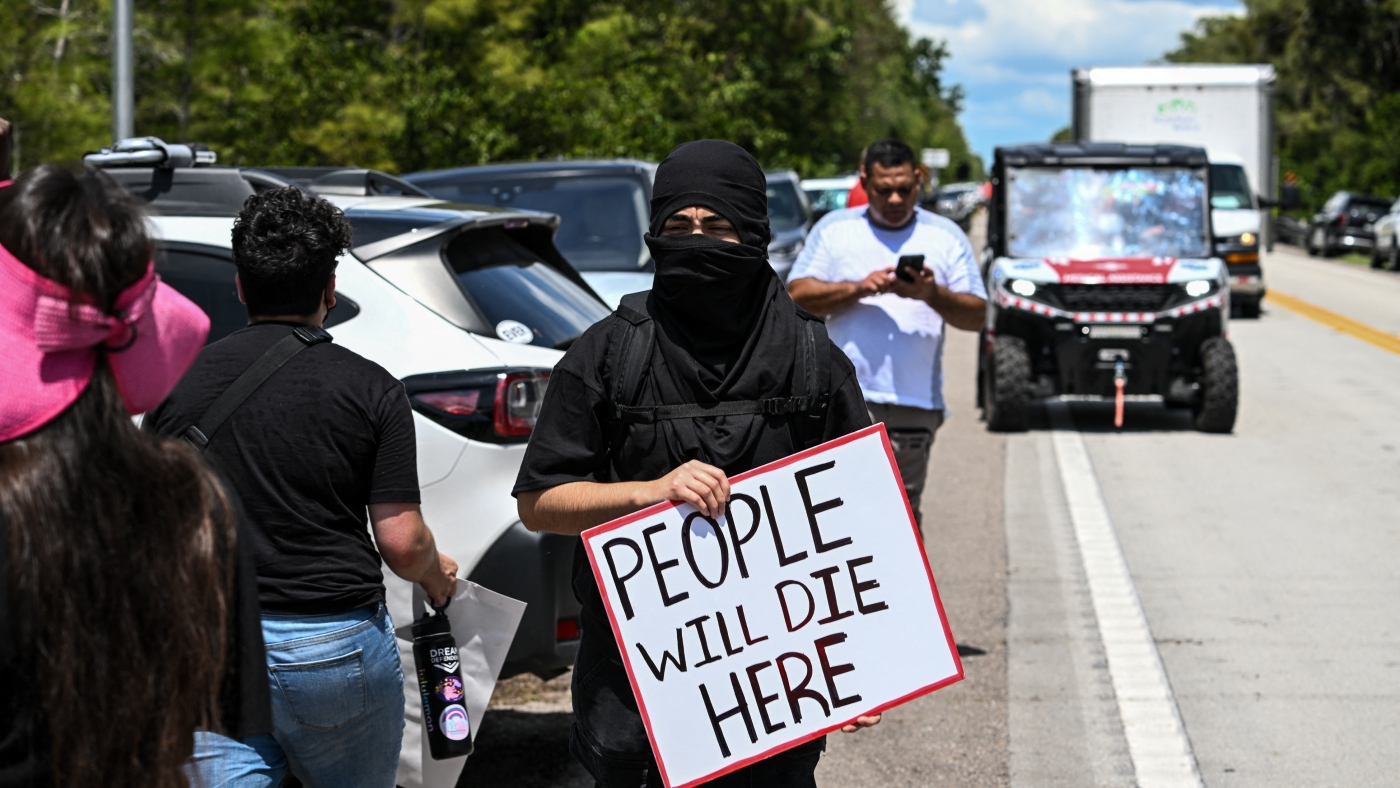 A family's fishing trip ends with the dad at 'Alligator Alcatraz'. Here’s their story : NPR