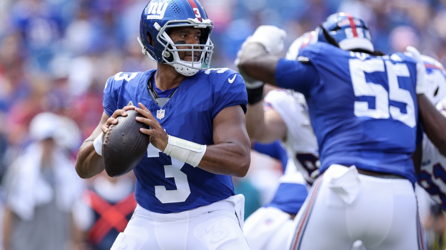 Russell Wilson leads Giants to a field goal on his only drive in preseason debut