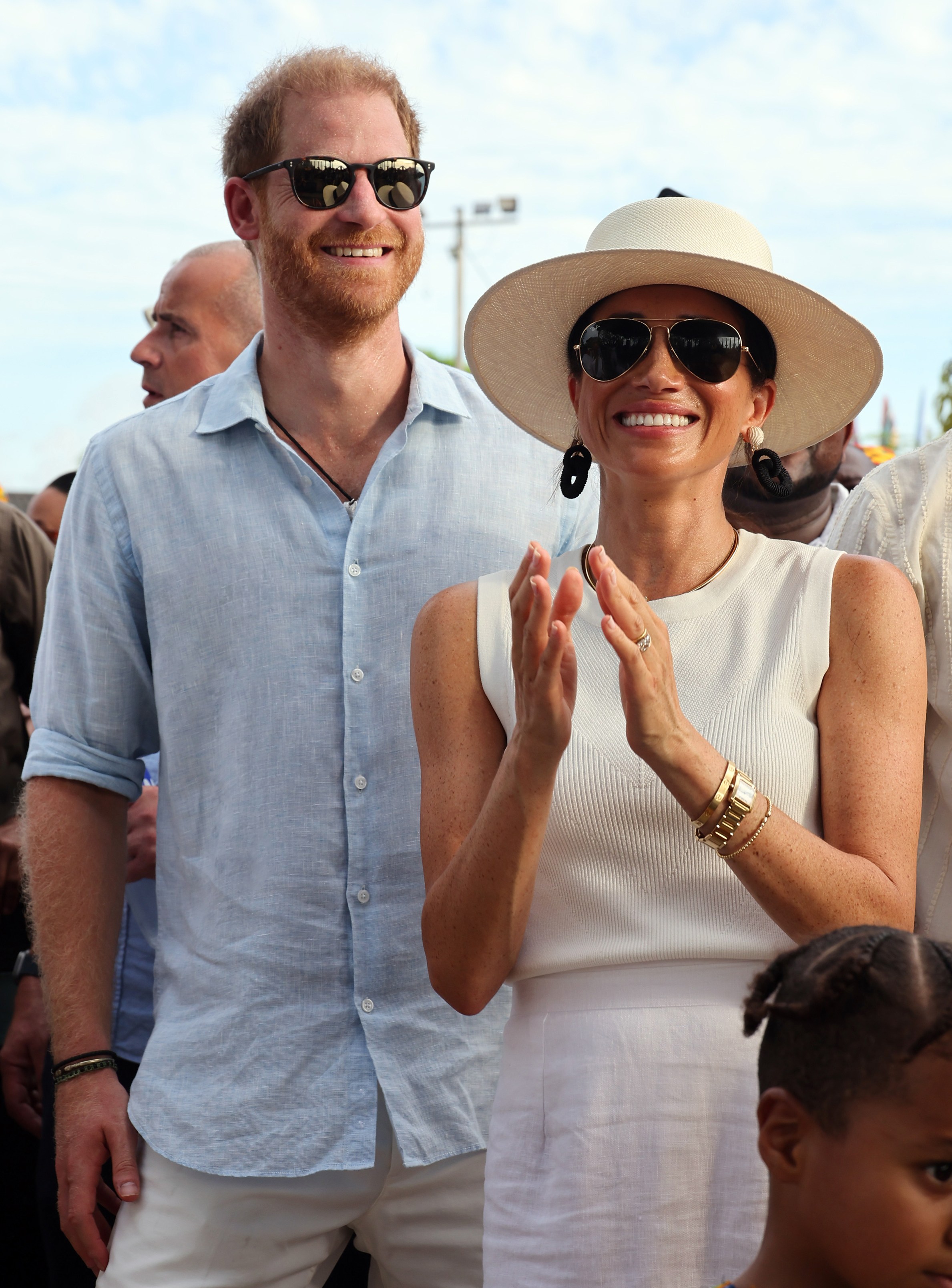 Prince Harry and Meghan, Duchess of Sussex, in Cartagena, Colombia.