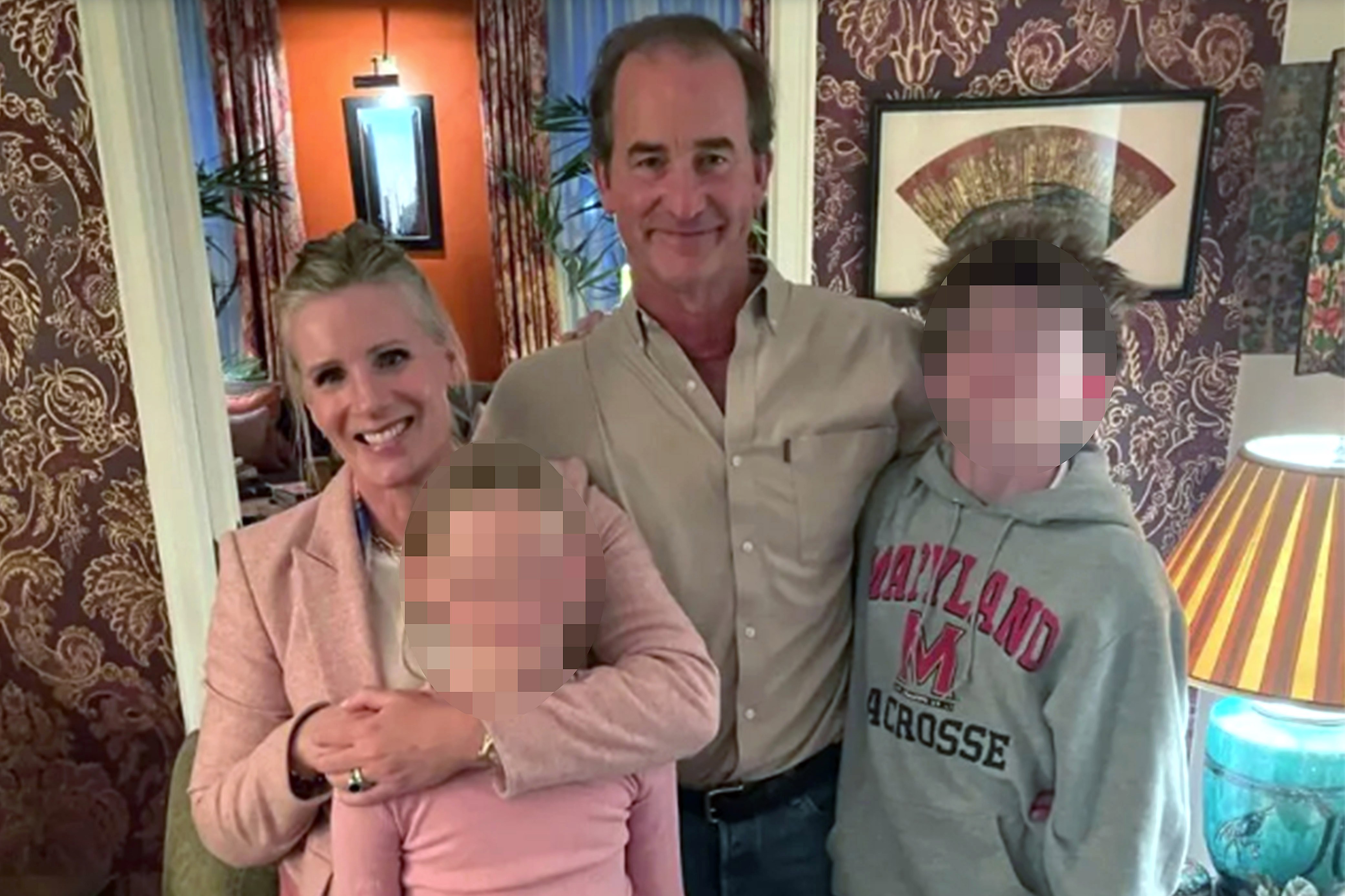 Kristin Cabot with her husband Andrew Cabot and his two children.