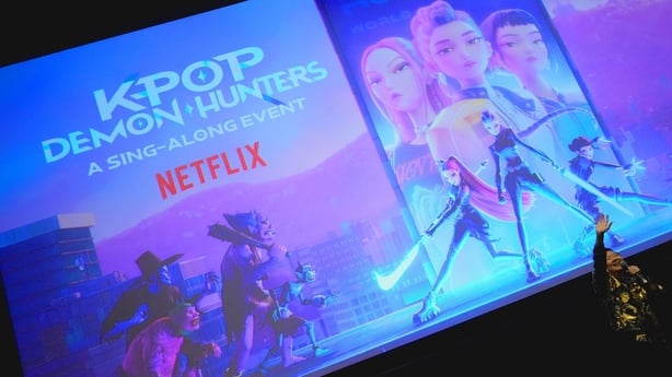 LOS ANGELES, CALIFORNIA - AUGUST 24: Ken Jeong speaks during Netflix's "KPop Demon Hunters" A Sing-Along Event at Regal LA Live on August 24, 2025 in Los Angeles, California. (Photo by Gonzalo Marroquin/Getty Images for Netflix)