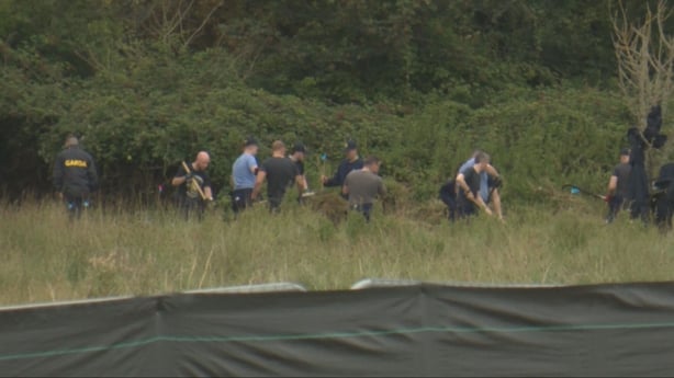 A view of those involved in the search for a missing boy in a field in Donabate