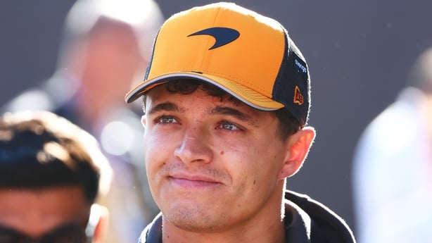 MONZA, ITALY - SEPTEMBER 06: Lando Norris of Great Britain and McLaren arrives in the Paddock prior to final practice ahead of the F1 Grand Prix of Italy at Autodromo Nazionale Monza on September 06, 2025 in Monza, Italy. (Photo by Joe Portlock/Getty Images)