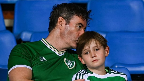 9 September 2025; Republic of Ireland supporters react after the FIFA World Cup 2026 Group F qualifying match between Armenia and Republic of Ireland at Vazgen Sargsyan Republican Stadium in Yerevan, Armenia. Photo by Stephen McCarthy/Sportsfile