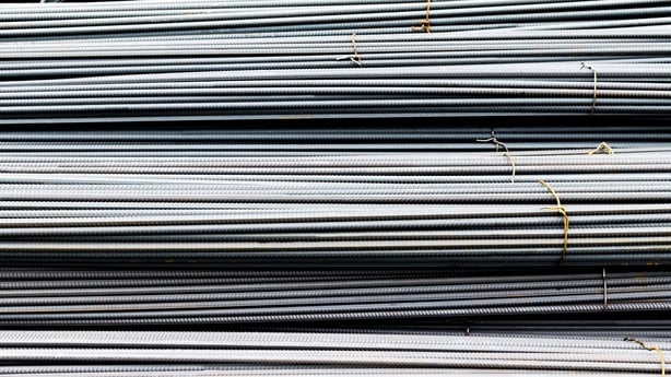 A pile of steel bars