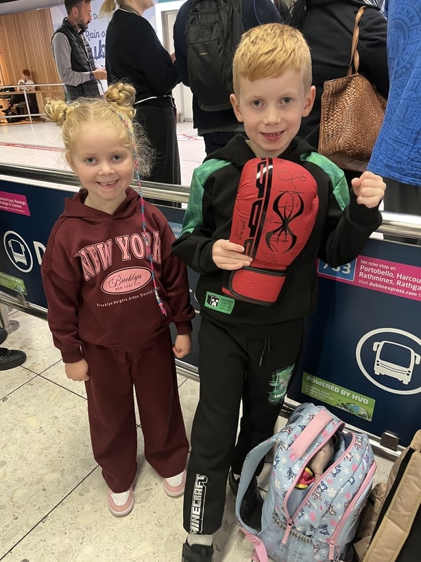 Tia and Tom Mackey Coulahan, children of Jon Mackey, Ireland boxing's Performance Director