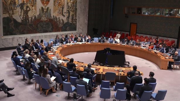 A view of the UN Security Council during a vote