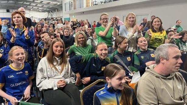 Crowds at Longford Athletics Club for Cian McPhillips' 800-metre final