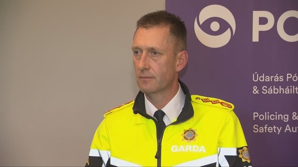 Garda Commissioner Justin Kelly speaking at the Police and Community Safety Authority meeting.