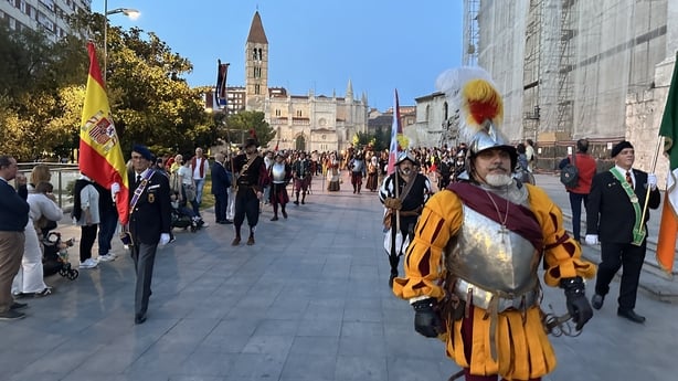 Thousands line the streets of Spanish city Valladolid to pay tribute to Irish war hero Red Hugh O'Donnell