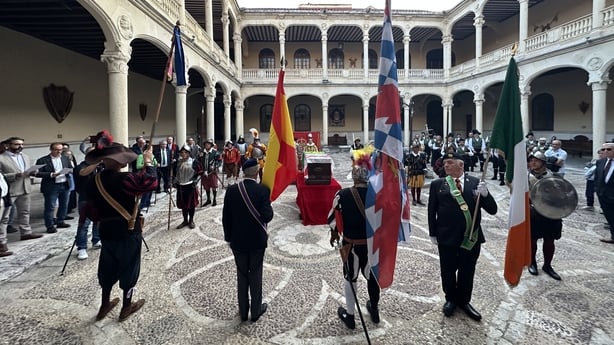 Thousands line the streets of Spanish city Valladolid to pay tribute to Irish war hero Red Hugh O'Donnell