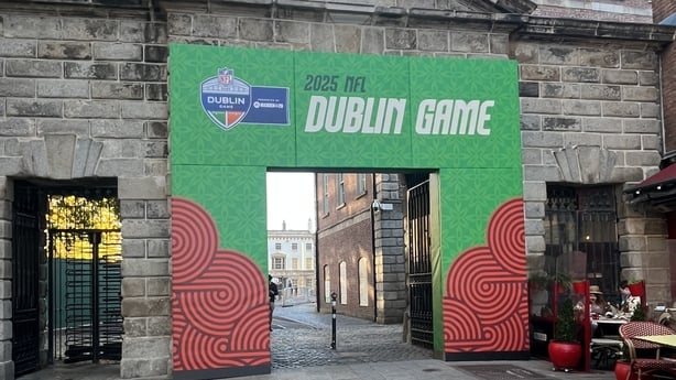 The Pittsburgh Steelers are playing against the Minnesota Vikings in Croke Park 