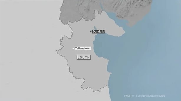 A map depicting Tallanstown in Co Louth